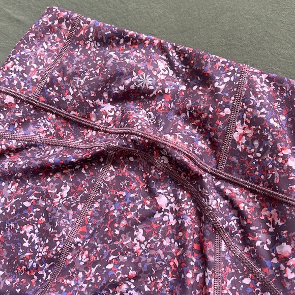 Athleta Rainier Printed Mauve Mesh Tight Leggings - Picture 11 of 13